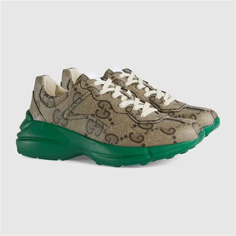 men's gucci 100 rhyton sneaker|gucci rhyton mixed media sneakers.